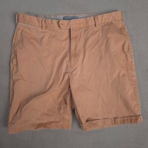 Peter Millar Mens Chino Shorts Peach Size 34 Flat Front Cuffed Casual Summer